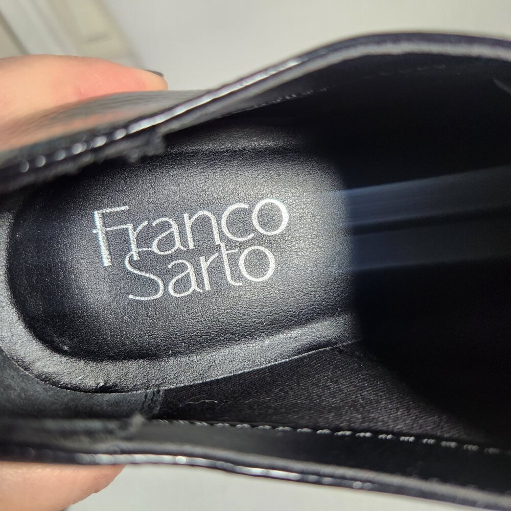 FRANCO SARTO Charles Pebbled Patent Lace-Up Loafers Size 7.5M - Picture 10 of 15
